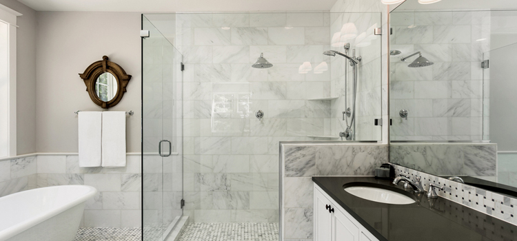 bathroom shower door installation in Anderson