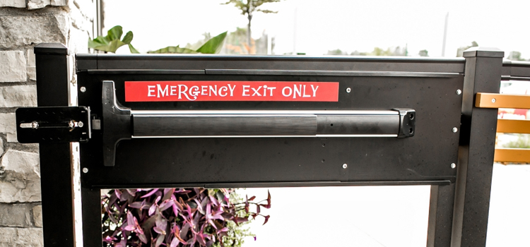 emergency push bar installation in Anderson